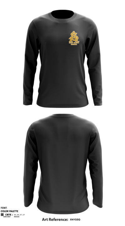 Saint Albert High School Baseball 23620889 Long Sleeve Performance Shirt - 9