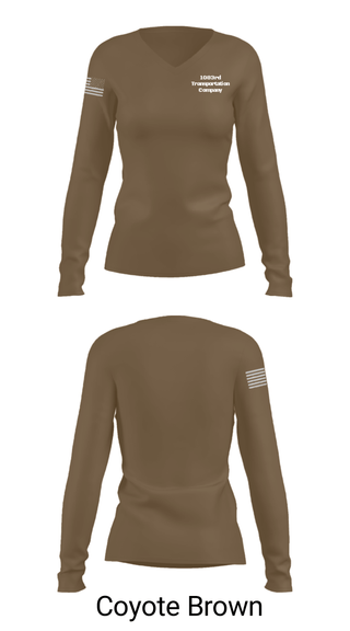 Women's Long Sleeve Vneck Shirt, , Army, Teamtime, Team time, sublimation, custom sports apparel, team uniforms, spirit wear, spiritwear, sports uniforms, custom shirts, team store, custom team store, fundraiser sports, apparel fundraiser