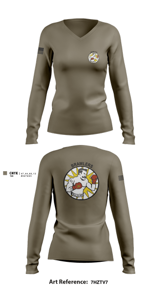 Women's Long Sleeve Vneck Shirt, , Army, Teamtime, Team time, sublimation, custom sports apparel, team uniforms, spirit wear, spiritwear, sports uniforms, custom shirts, team store, custom team store, fundraiser sports, apparel fundraiser