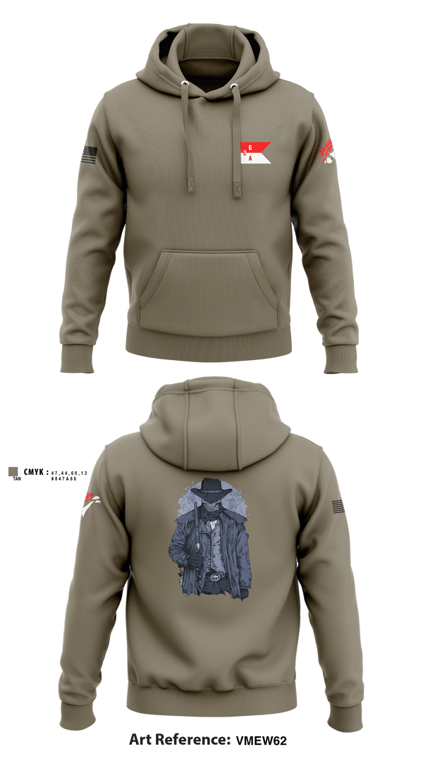 Hoodie, 2-6 Cav A Trp, Army, Teamtime, Team time, sublimation, custom sports apparel, team uniforms, spirit wear, spiritwear, sports uniforms, custom shirts, team store, custom team store, fundraiser sports, apparel fundraiser