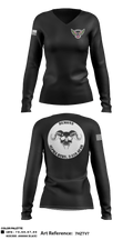 A BTRY Demons 45158091 Women's Long Sleeve V-neck Shirt - 1