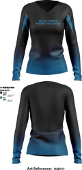 Valley Center High School 92920738 Women's Long Sleeve V-neck Shirt - 2