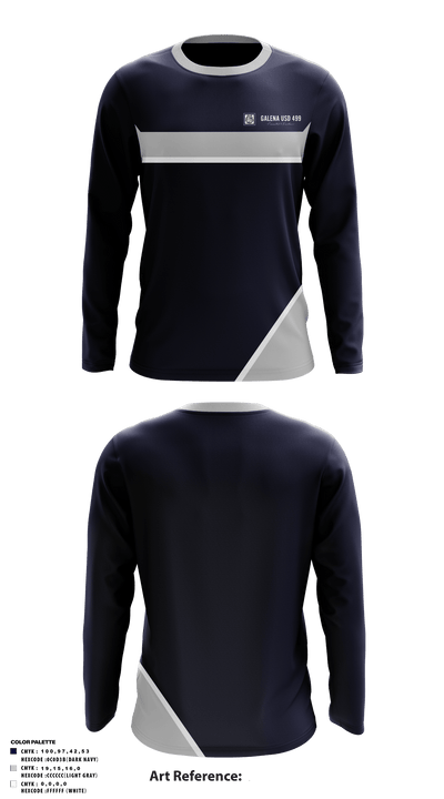 Galena Middle School 63901938 Long Sleeve Performance Shirt - 1