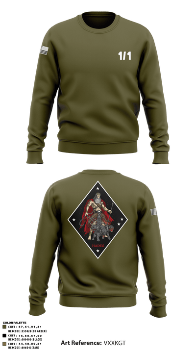 Hades 3421841 Crew Neck Sweatshirt - 1
