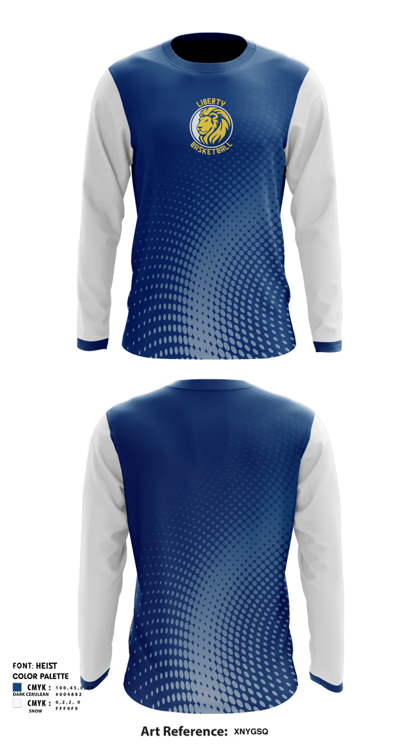 Long Sleeve Shooting Shirt, Liberty Christian School Basketball, Men's Basketball, Teamtime, Team time, sublimation, custom sports apparel, team uniforms, spirit wear, spiritwear, sports uniforms, custom shirts, team store, custom team store, fundraiser sports, apparel fundraiser