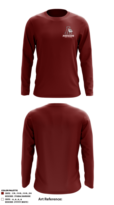 Anniston High School 96960836 Long Sleeve Performance Shirt - 3