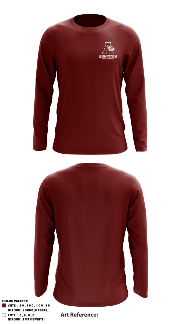 Long Sleeve Performance Shirt, Anniston High School, Spirit Store, Teamtime, Team time, sublimation, custom sports apparel, team uniforms, spirit wear, spiritwear, sports uniforms, custom shirts, team store, custom team store, fundraiser sports, apparel fundraiser