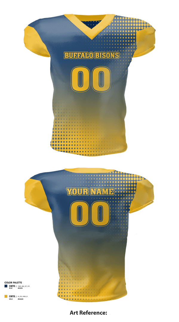 Football Jersey, Buffalo Bisons, Football, Teamtime, Team time, sublimation, custom sports apparel, team uniforms, spirit wear, spiritwear, sports uniforms, custom shirts, team store, custom team store, fundraiser sports, apparel fundraiser