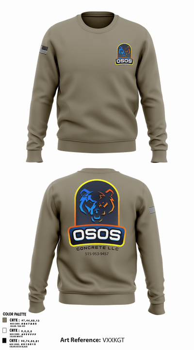 OSOS CONCRETE LLC 97572921 Crew Neck Sweatshirt - 32