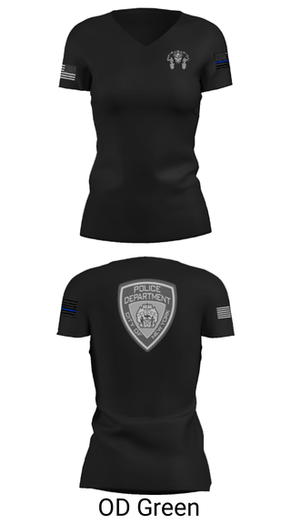 Women's Short Sleeve Vneck Shirt, , Police, Teamtime, Team time, sublimation, custom sports apparel, team uniforms, spirit wear, spiritwear, sports uniforms, custom shirts, team store, custom team store, fundraiser sports, apparel fundraiser