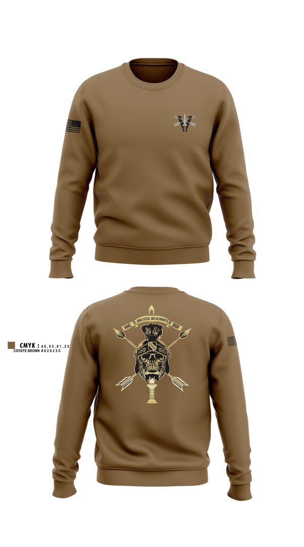 Crew Neck Sweatshirt, HHC, GSB, 5SFG, Army, Teamtime, Team time, sublimation, custom sports apparel, team uniforms, spirit wear, spiritwear, sports uniforms, custom shirts, team store, custom team store, fundraiser sports, apparel fundraiser