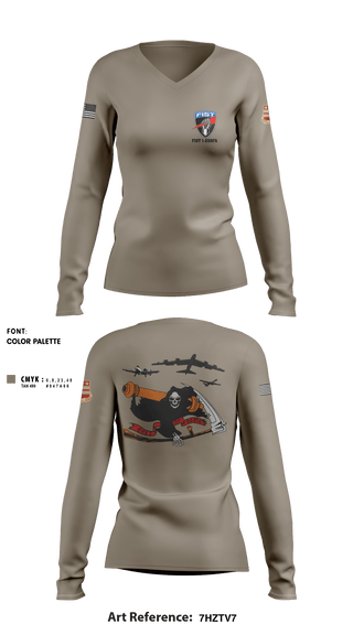 Women's Long Sleeve Vneck Shirt, , National Guard, Teamtime, Team time, sublimation, custom sports apparel, team uniforms, spirit wear, spiritwear, sports uniforms, custom shirts, team store, custom team store, fundraiser sports, apparel fundraiser
