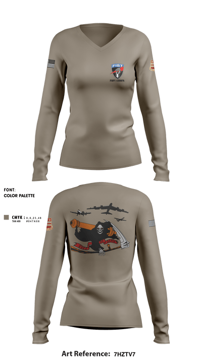 DET 1 HHB 1-258 FA 53026812 Women's Long Sleeve V-neck Shirt - 5