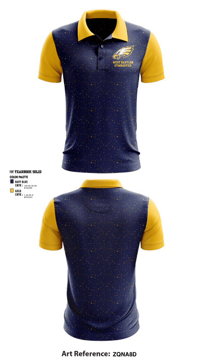 West Babylon High School Gymnastics 81093616 Short Sleeve Performance Polo - 1