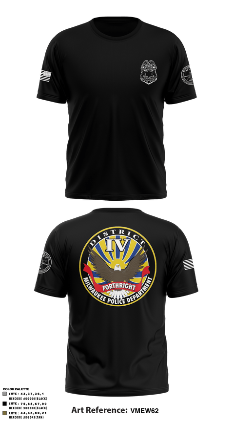 Short Sleeve Performance Shirt, District IV, Police, Teamtime, Team time, sublimation, custom sports apparel, team uniforms, spirit wear, spiritwear, sports uniforms, custom shirts, team store, custom team store, fundraiser sports, apparel fundraiser