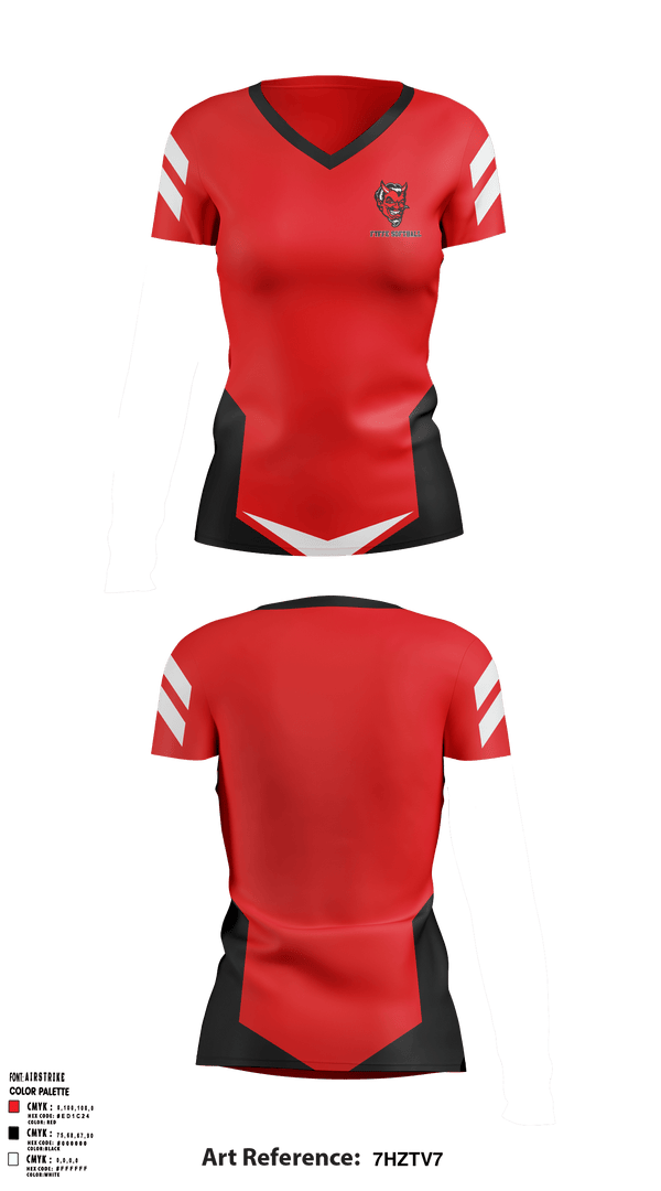 Women's Short Sleeve Vneck Shirt, Fyffe High School Softball, Softball, Teamtime, Team time, sublimation, custom sports apparel, team uniforms, spirit wear, spiritwear, sports uniforms, custom shirts, team store, custom team store, fundraiser sports, apparel fundraiser
