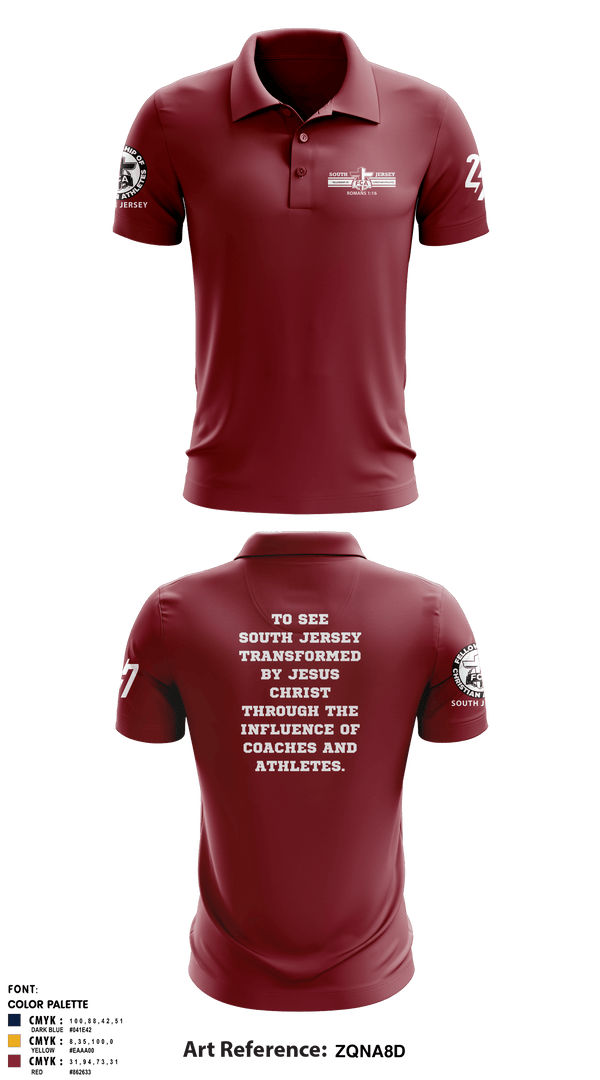 Short Sleeve Performance Polo, FCA ( Fellowship of Christian Athletes ) South Jersey, Spirit Store, Teamtime, Team time, sublimation, custom sports apparel, team uniforms, spirit wear, spiritwear, sports uniforms, custom shirts, team store, custom team store, fundraiser sports, apparel fundraiser