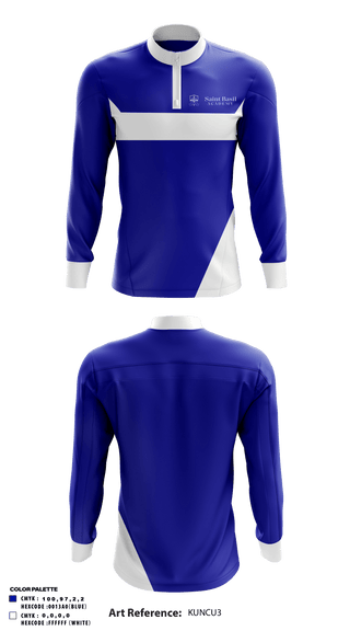 Quarter Zip Jacket, St Basil Academy Of Classical Studies, Spirit Store, Teamtime, Team time, sublimation, custom sports apparel, team uniforms, spirit wear, spiritwear, sports uniforms, custom shirts, team store, custom team store, fundraiser sports, apparel fundraiser