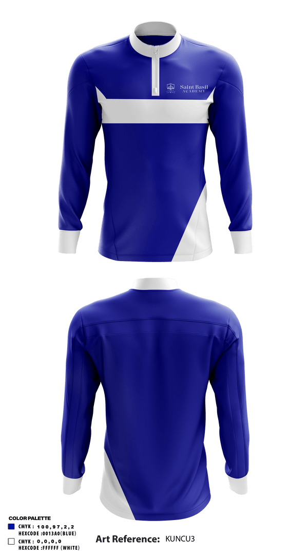 Quarter Zip Jacket, St Basil Academy Of Classical Studies, Spirit Store, Teamtime, Team time, sublimation, custom sports apparel, team uniforms, spirit wear, spiritwear, sports uniforms, custom shirts, team store, custom team store, fundraiser sports, apparel fundraiser