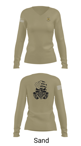 Women's Long Sleeve Vneck Shirt, , Air Force, Teamtime, Team time, sublimation, custom sports apparel, team uniforms, spirit wear, spiritwear, sports uniforms, custom shirts, team store, custom team store, fundraiser sports, apparel fundraiser