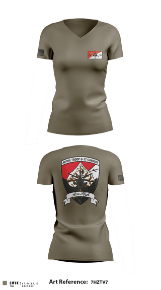 Women's Short Sleeve Vneck Shirt, , Army, Teamtime, Team time, sublimation, custom sports apparel, team uniforms, spirit wear, spiritwear, sports uniforms, custom shirts, team store, custom team store, fundraiser sports, apparel fundraiser