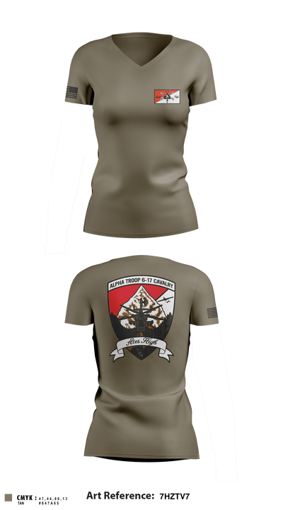 6-17 CAV 92718622 Women's Short Sleeve V-neck Shirt - 2