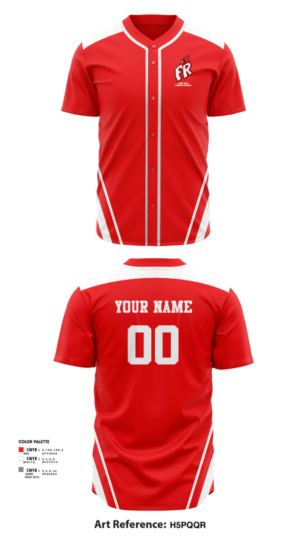 Full Button Baseball Jersey, Front Royal Cardinals Baseball, Baseball, Teamtime, Team time, sublimation, custom sports apparel, team uniforms, spirit wear, spiritwear, sports uniforms, custom shirts, team store, custom team store, fundraiser sports, apparel fundraiser