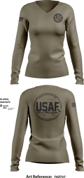 611 CES 65338274 Women's Long Sleeve V-neck Shirt - 2