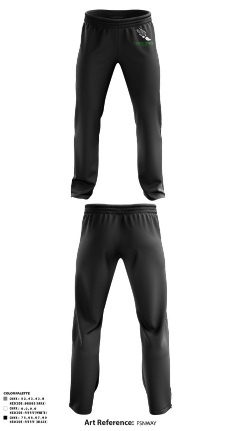 Sweatpants, Concord High School Track, Cross Country, Teamtime, Team time, sublimation, custom sports apparel, team uniforms, spirit wear, spiritwear, sports uniforms, custom shirts, team store, custom team store, fundraiser sports, apparel fundraiser
