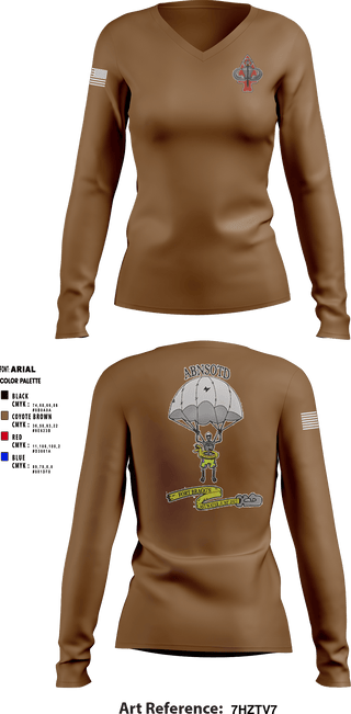 Women's Long Sleeve Vneck Shirt, , Army, Teamtime, Team time, sublimation, custom sports apparel, team uniforms, spirit wear, spiritwear, sports uniforms, custom shirts, team store, custom team store, fundraiser sports, apparel fundraiser