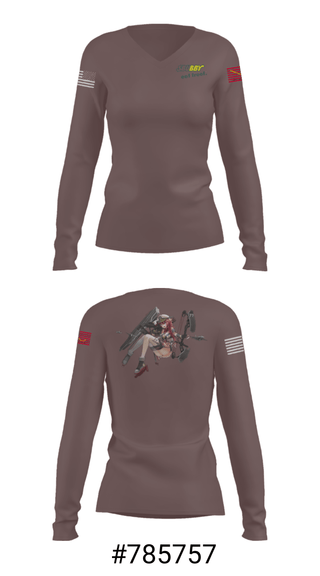 Women's Long Sleeve Vneck Shirt, , Navy, Teamtime, Team time, sublimation, custom sports apparel, team uniforms, spirit wear, spiritwear, sports uniforms, custom shirts, team store, custom team store, fundraiser sports, apparel fundraiser