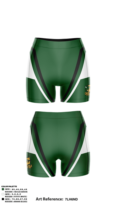Carlisle High School Wrestling 5191050 Women's Compression Shorts - 2