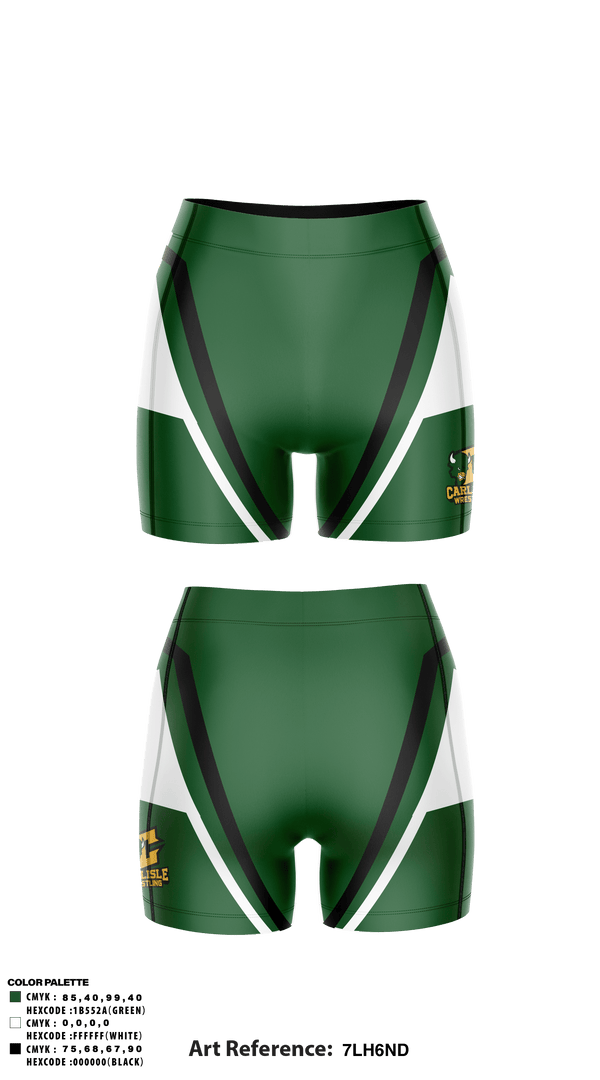 Women's Compression Shorts, Carlisle High School Wrestling, Wrestling, Teamtime, Team time, sublimation, custom sports apparel, team uniforms, spirit wear, spiritwear, sports uniforms, custom shirts, team store, custom team store, fundraiser sports, apparel fundraiser