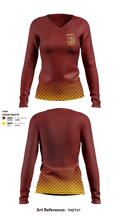 Hillsborough High School Gymnastics 65140177 Women's Long Sleeve V-neck Shirt - 1