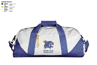 Duffle Bag, Rising Star High School Basketball, Women's Basketball, Teamtime, Team time, sublimation, custom sports apparel, team uniforms, spirit wear, spiritwear, sports uniforms, custom shirts, team store, custom team store, fundraiser sports, apparel fundraiser