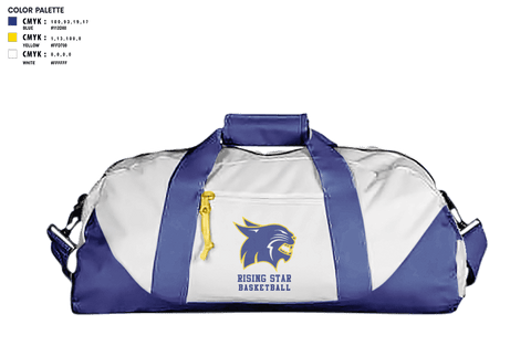 Duffle Bag, Rising Star High School Basketball, Women's Basketball, Teamtime, Team time, sublimation, custom sports apparel, team uniforms, spirit wear, spiritwear, sports uniforms, custom shirts, team store, custom team store, fundraiser sports, apparel fundraiser