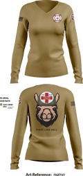 Alpha Company, WBAMC 94187438 Women's Long Sleeve V-neck Shirt - 3