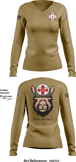 Women's Long Sleeve Vneck Shirt, WBAMCAlpha Company, WBAMC, Softball, Teamtime, Team time, sublimation, custom sports apparel, team uniforms, spirit wear, spiritwear, sports uniforms, custom shirts, team store, custom team store, fundraiser sports, apparel fundraiser
