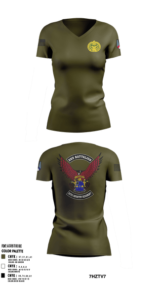 Women's Short Sleeve Vneck Shirt, , Army, Teamtime, Team time, sublimation, custom sports apparel, team uniforms, spirit wear, spiritwear, sports uniforms, custom shirts, team store, custom team store, fundraiser sports, apparel fundraiser
