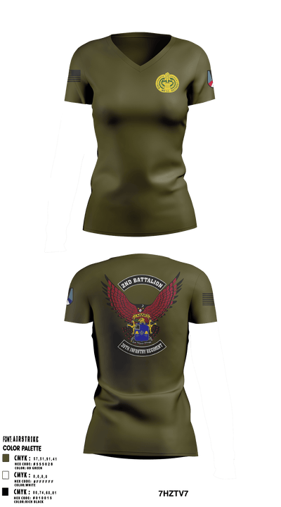 2-39 44850814 Women's Short Sleeve V-neck Shirt - 1