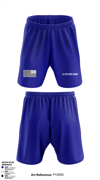 A co 9th avn 19440581 Athletic Shorts With Pockets - 1