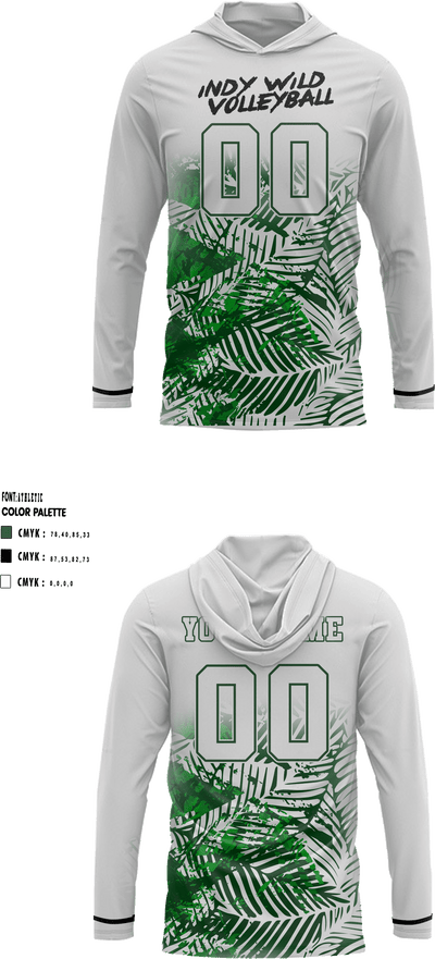 North Central Panthers Volleyball 62579612 Short Sleeve Performance Shirt with hood - 14