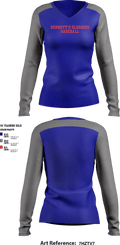 Bennett’s Sluggers 49224292 Women's Long Sleeve V-neck Shirt - 1