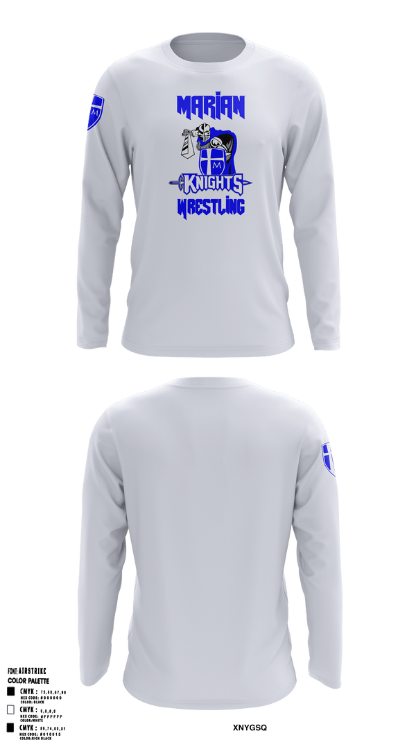 Long Sleeve Performance Shirt, Marian High School Wrestling, Wrestling, Teamtime, Team time, sublimation, custom sports apparel, team uniforms, spirit wear, spiritwear, sports uniforms, custom shirts, team store, custom team store, fundraiser sports, apparel fundraiser