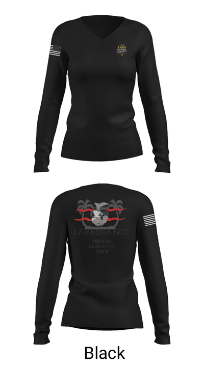 22ND RRB 50594442 Women's Long Sleeve V-neck Shirt - 37