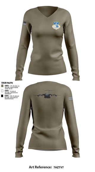 Women's Long Sleeve Vneck Shirt, , Air Force, Teamtime, Team time, sublimation, custom sports apparel, team uniforms, spirit wear, spiritwear, sports uniforms, custom shirts, team store, custom team store, fundraiser sports, apparel fundraiser