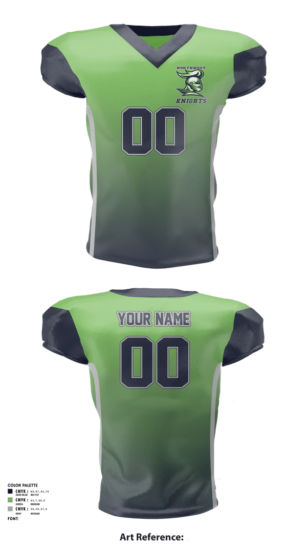 Football Jersey, Northwest Knights, Football, Teamtime, Team time, sublimation, custom sports apparel, team uniforms, spirit wear, spiritwear, sports uniforms, custom shirts, team store, custom team store, fundraiser sports, apparel fundraiser