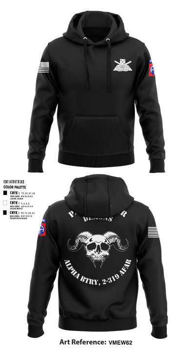 ALPHA BTRY, 2-319th AFAR 68475694 Hoodie - 7