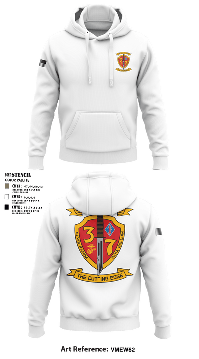 3rd Battalion 7th Marines 15959701 Hoodie - 2