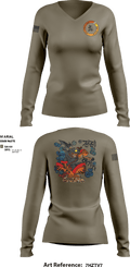 Golf Company, 229th MI BN 34374533 Women's Long Sleeve V-neck Shirt - 2